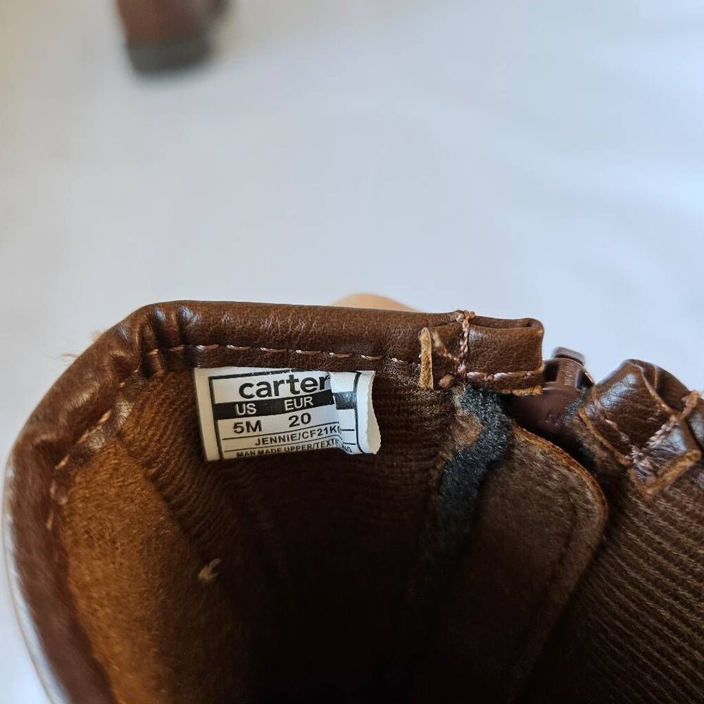 Carter's Toddler Girls Riding Boots in Brown Size 5 - Picture 5 of 5